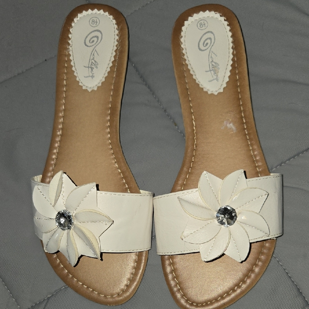 LouLou Lollipop Leather Flower Sandels 8.5